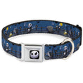 Load image into Gallery viewer, Jack Expression6 Full Color Seatbelt Buckle Collar - Nightmare Before Christmas Jack, Zombie Duck & Zero Cemetery Scene