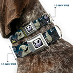 Jack Expression6 Full Color Seatbelt Buckle Collar - Nightmare Before Christmas 4-Character Group/Cemetery Scene