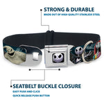 Jack Expression6 Full Color Seatbelt Buckle Collar - Nightmare Before Christmas 4-Character Group/Cemetery Scene