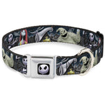 Jack Expression6 Full Color Seatbelt Buckle Collar - Nightmare Before Christmas 4-Character Group/Cemetery Scene