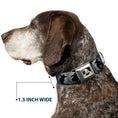 Load image into Gallery viewer, Oogie Boogie CLOSE-UP Full Color Seatbelt Buckle Collar - Oogie Boogie Silhouette Poses Gray/Black