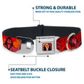 Load image into Gallery viewer, Scar Red Full Color Seatbelt Buckle Collar - Simba Scar Battle Scene Fiery Red