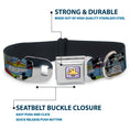 Load image into Gallery viewer, Mickey's Glove Purple Rays Full Color Seatbelt Buckle Collar - Mickey & Minnie Comic Strip