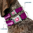 Load image into Gallery viewer, Princess Gem Full Color Fuchsia Seatbelt Buckle Collar - I'M 99.9% SURE I'M A DISNEY PRINCESS Pinks/White