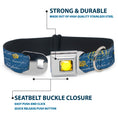 Load image into Gallery viewer, Princess Gem CLOSE-UP Full Color Yellow Seatbelt Buckle Collar - Beauty & the Beast Story Script