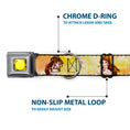 Load image into Gallery viewer, Princess Gem CLOSE-UP Full Color Yellow Seatbelt Buckle Collar - Belle Poses/Enchanted Rose/Story Script Yellow/Pinks