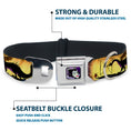Load image into Gallery viewer, Maleficent Face Full Color Purple Fade Seatbelt Buckle Collar - Maleficent Poses