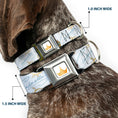 Load image into Gallery viewer, Disney Princess Crown Full Color Golds Seatbelt Buckle Collar - Cinderella Pumpkin Coach and Mice Pose with Script White/Blues