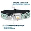 Load image into Gallery viewer, Disney Princess Crown Full Color Golds Seatbelt Buckle Collar - Brave Merida Castle and Three Bear Brothers Pose with Script Greens