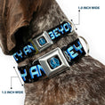 Load image into Gallery viewer, Space Ranger SR Logo Full Color Black/Blue Seatbelt Buckle Collar - Buzz Poses/Stars TO INFINITY AND BEYOND Black/Blues