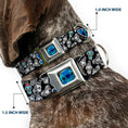 Load image into Gallery viewer, Stitch Face CLOSE-UP Full Color Seatbelt Buckle Collar - Stitch Poses/Mini Scrump Scattered
