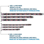 Princess Gem CLOSE-UP Full Color Purple Seatbelt Buckle Collar - 5-Disney Villains Stacked