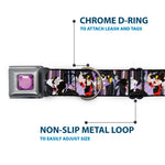 Princess Gem CLOSE-UP Full Color Purple Seatbelt Buckle Collar - 5-Disney Villains Stacked