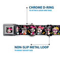 Load image into Gallery viewer, Mini Minnie Mouse Face CLOSE-UP Full Color Black Seatbelt Buckle Collar - Mini Minnie Expressions/Bows Black/Multi Color