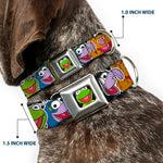 Kermit Face Full Color Black Seatbelt Buckle Collar - Muppets Faces CLOSE-UP Black