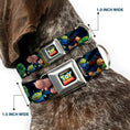 Load image into Gallery viewer, TOY STORY Logo Full Color Black Seatbelt Buckle Collar - Toy Story Characters Running Denim Rays