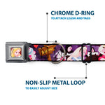 Alice Face Full Color Red Seatbelt Buckle Collar - Alice & the Queen of Hearts Scenes