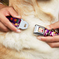 Load image into Gallery viewer, Alice Face Full Color Red Seatbelt Buckle Collar - Alice & the Queen of Hearts Scenes