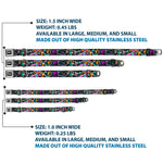 Lightyear Star Command Wings Logo Full Color Black/White Seatbelt Buckle Collar - Lightyear Mission Patches Collage Black/Multi Color