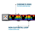 Load image into Gallery viewer, DISNEY Mickey Mouse Pride Ears Icon Full Color White/Multi Color Seatbelt Buckle Collar - Mickey Mouse Ears Icon Rainbow Pride Flag