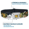 Load image into Gallery viewer, Bambi Face CLOSE-UP Full Color Gray Seatbelt Buckle Collar - Bambi & Friends Scene