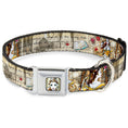 Load image into Gallery viewer, Belle Face Sketch Full Color Light Yellow Seatbelt Buckle Collar - Belle Sketch Poses/Story Script