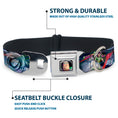 Load image into Gallery viewer, Buzz Lightyear Pose2 Full Color Black Seatbelt Buckle Collar - Buzz Lightyear Action Poses Stacked