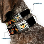 Lilo and Stitch Holiday Halloween Stitch Mummy Face Full Color Black Seatbelt Buckle Collar - Lilo and Stitch Halloween Stitch Dress Up Poses Black