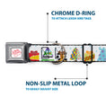 Load image into Gallery viewer, Pixar TIS THE SEASON Script Full Color White/Red Seatbelt Buckle Collar - Pixar Holiday Collection Character Gifts Lineup/Stars White/Blues