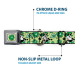Mickey Mouse St. Patrick's Day Shamrock Full Color Greens Seatbelt Buckle Collar - Mickey Mouse St. Patrick's Day LUCKY ME Leprechaun Pose and Shamrocks Greens