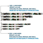 Tinker Bell Sketch Full Color Black Seatbelt Buckle Collar - Tinker Bell Floral Collage CLASSY AND SASSY