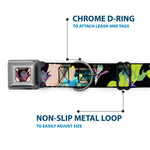 Maleficent Face2 Full Color Light Pink Glow Seatbelt Buckle Collar - Princess Aurora & Maleficent Scenes