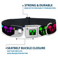 Load image into Gallery viewer, Mickey Mouse Expression2 Full Color Black Neon Green Seatbelt Buckle Collar - Mickey Expressions Black/Multi Neon