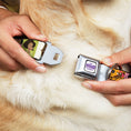 Load image into Gallery viewer, THE PROUD FAMILY Title Logo Full Color White/Purple Seatbelt Buckle Collar - The Proud Family 6-Character Block Poses