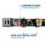 Tinker Bell Sketch Full Color Seatbelt Buckle Collar - Tinker Bell Poses/Sleeping Floral Collage