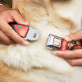Load image into Gallery viewer, MOANA Title Logo Full Color Beige/Coral Seatbelt Buckle Collar - Moana Pose and Icons Collage Pink