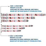 MOANA Title Logo Full Color Pinks Seatbelt Buckle Collar - Moana and Hei Hei Poses with Flowers Beige/Orange