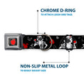 Load image into Gallery viewer, Apple Glow Full Color Black Red Seatbelt Buckle Collar - SNOW WHITE Apple Poses/Butterflies Black/Gray/Red