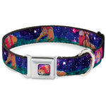 Mufasa & Simba Full Color Seatbelt Buckle Collar - Mufasa & Simba Night Poses