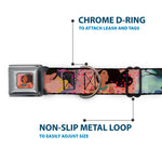 Pocahontas Colors of the Wind Full Color Seatbelt Buckle Collar - Pocahontas & John Smith Scenes