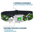 Load image into Gallery viewer, Monsters Eye CLOSE-UP Seatbelt Buckle Collar - Monsters Inc. Eye Collage Weathered Greens/Blues