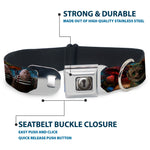 Alice Keyhole Full Color Grays Seatbelt Buckle Collar - Alice in Wonderland Movie Encounters