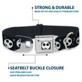 Load image into Gallery viewer, The Nightmare Before Christmas Jack Smiling Full Color Black/White Seatbelt Buckle Collar - The Nightmare Before Christmas Smiling Jack Moon and Stars Black