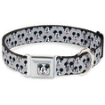 Load image into Gallery viewer, Mickey Mouse Smiling Face Full Color Gray Seatbelt Buckle Collar - Mickey Mouse Smiling Face Monogram Gray