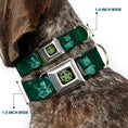 Load image into Gallery viewer, Toy Story Star Icon Full Color Black/Green Seatbelt Buckle Collar - Woody & Friends KEEP CALM & REACH FOR THE SKY Blues