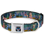 Stitch Smiling CLOSE-UP Full Color Black Seatbelt Buckle Collar - Lilo & Stitch 5-Scene Blocks