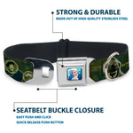 Rex Silhouette Full Colot Black Blue Green Seatbelt Buckle Collar - Buzz Poses/Stars LIKE A BUZZ