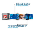 Load image into Gallery viewer, Frozen Elsa the Snow Queen Pose Snowflakes Full Color Blue White Seatbelt Buckle Collar - Anna & Elsa Poses/Castle & Mountains Blues