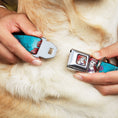 Load image into Gallery viewer, Ariel Face4 Full Color Pink Blue Seatbelt Buckle Collar - ARIEL Sketch Poses Blues/Lavender