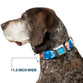 Load image into Gallery viewer, FROZEN Logo Full Color Blues Seatbelt Buckle Collar - Frozen Character Poses Blues